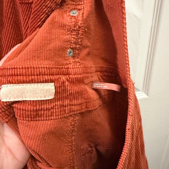 Anthropologie | Pilcro wanderer corduroy rust overalls size 30 - Picture 4 of 5